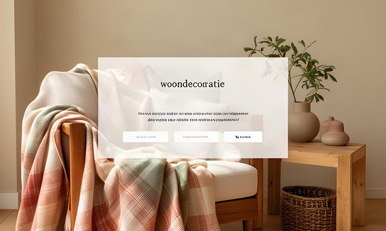 Stijlvolle woonhoek met fauteuil, zachte plaid en natuurlijke woonaccessoires